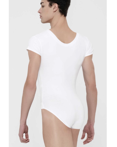 Justaucorps ALTAN Homme en coton elasthanne,  T-shirt manches courtes, col V lié à une gaine slip - WEARMOI