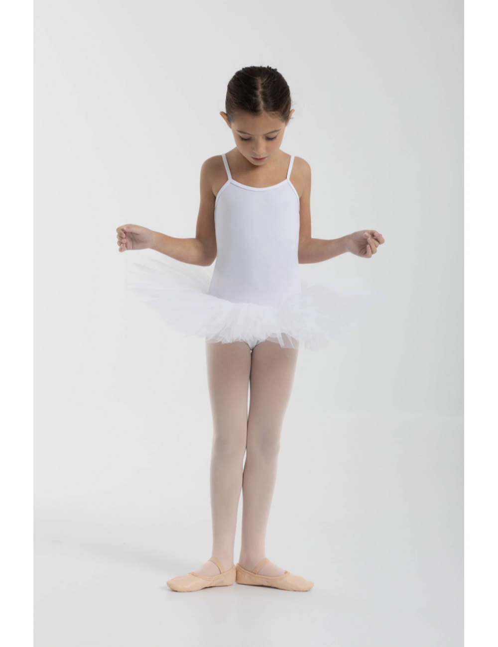 Justaucorps de ballet et Jupe tutu à 4 Couches, manches à volants, pour  fille 