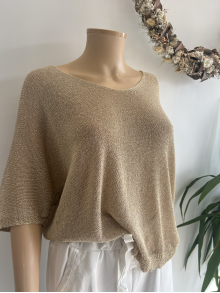 Top colorés avec manches 3/4 en lurex