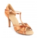 Chaussure de danse PD PRO 002 Dark Tan Satin - PORTDANCE 