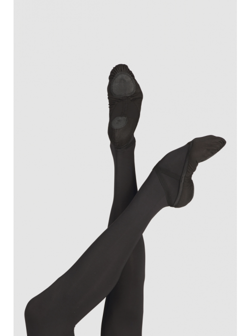 Demi-pointes bi-semelle en toile premium noir NEPTUNE WEARMOI