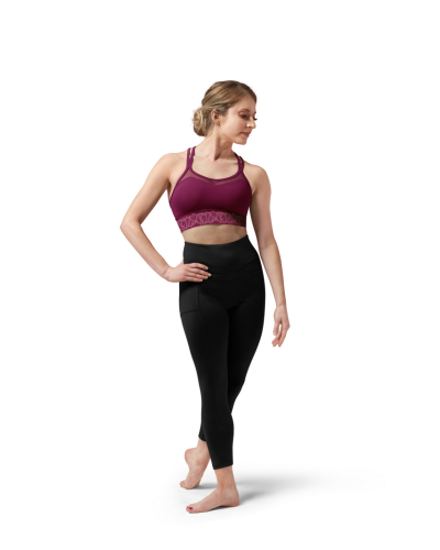 Brassière Bloch Z0157 Lace Crop Top kaki