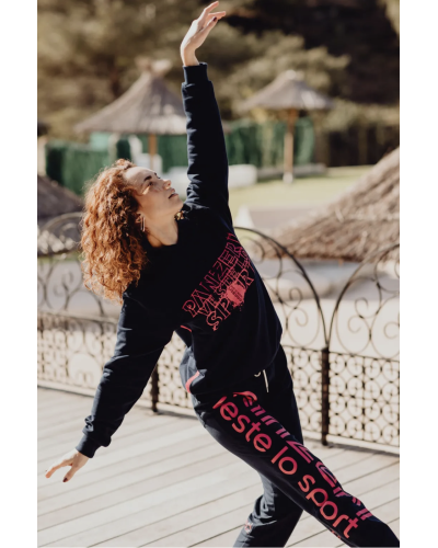 Pantalon de survêtement PANZERI Bleu marine et Fuchsia