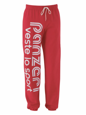 Pantalon de jogging PANZERI rouge et blanc