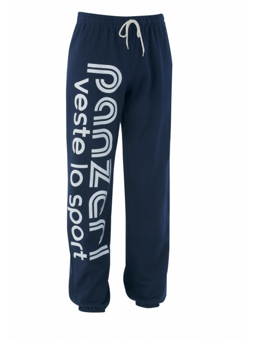 Pantalon de jogging PANZERI Bleu marine et blanc
