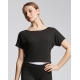 T-SHIRT COURT DE DANSE FEMME - AGILE TEMPS DANSE