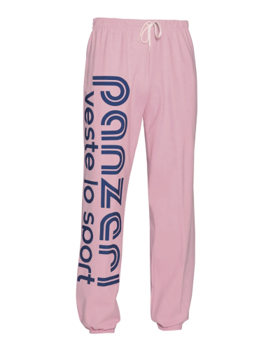 Pantalon de survêtement PANZERI rose et bleu marine
