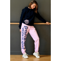 Pantalon de survêtement PANZERI rose et bleu marine