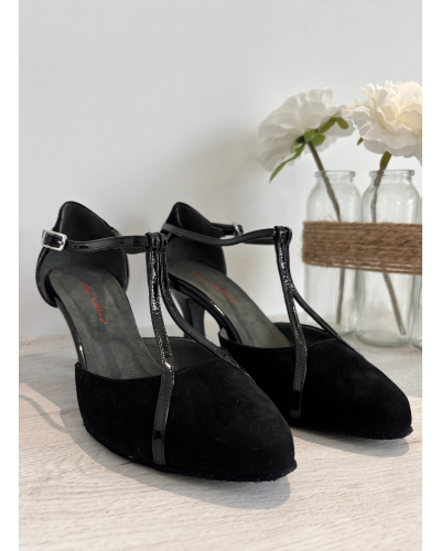 Chaussures de danse à bout fermé noir Rosso Latino