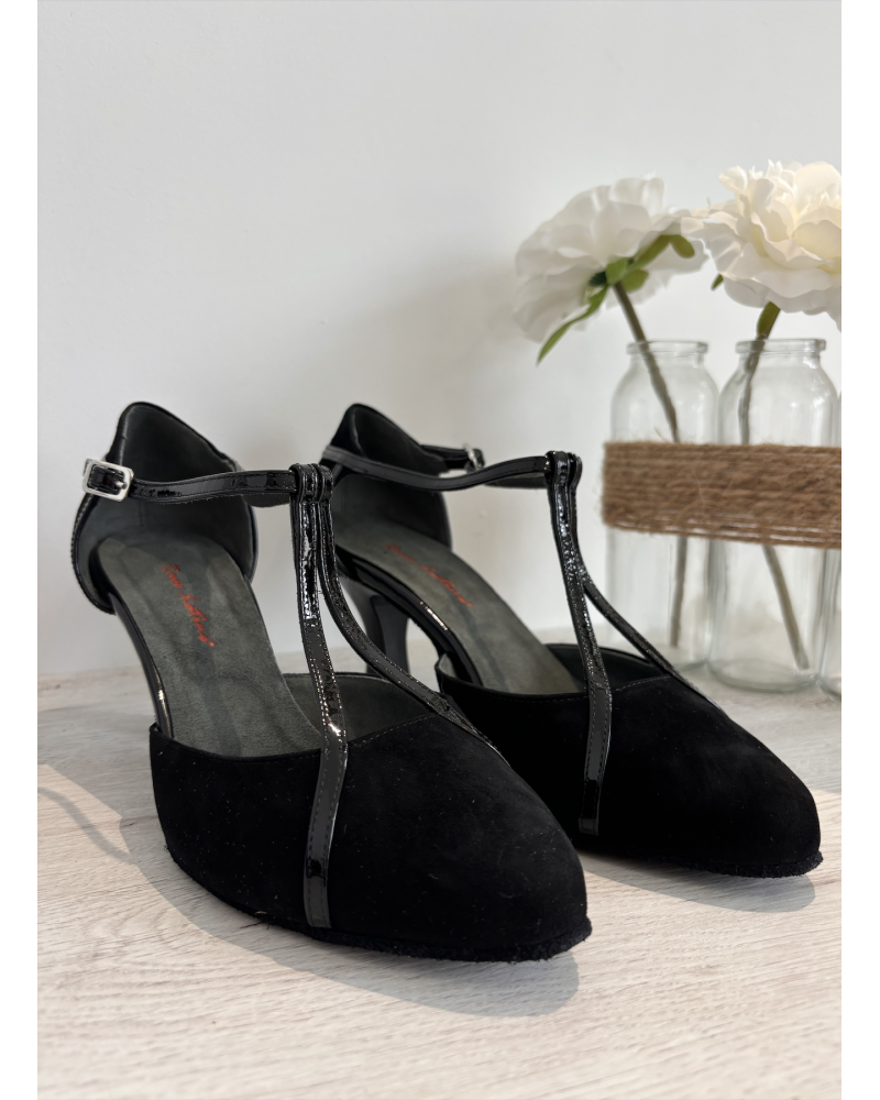 Chaussures de danse à bout fermé noir Rosso Latino