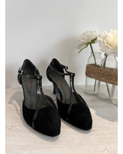 Chaussures de danse à bout fermé noir Rosso Latino