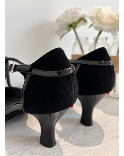 Chaussures de danse à bout fermé noir Rosso Latino