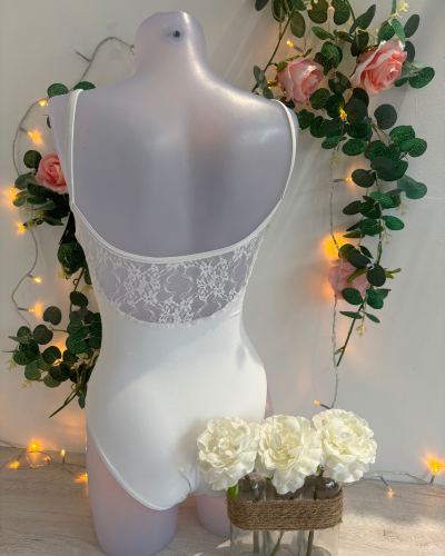 Justaucorps J60 DELPHINE VICARD - Blanc - Taille adulte