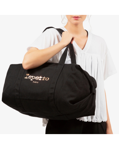 Sac de danse en coton noir Repetto B0233T – Grand modèle