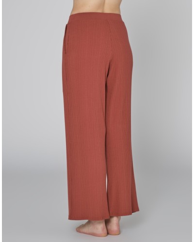 Pantalon large côtelé RINGO – Terracotta – Temps Danse