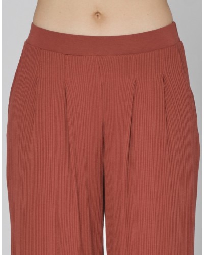 Pantalon large côtelé RINGO – Terracotta – Temps Danse