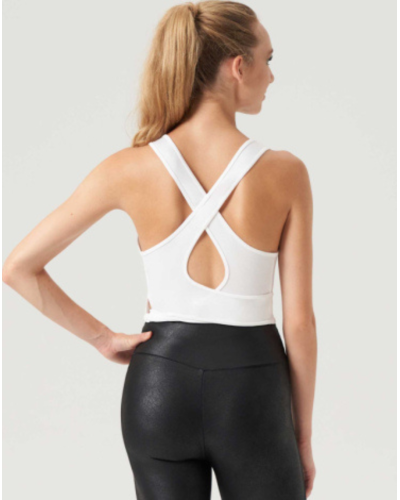 Haut Cache-Cœur Thea – BLOCH – Blanc – Dos Croisé – Collection Twilight