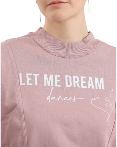 Sweat Asymétrique rose PRIDANCE ART164