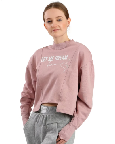 Sweat Asymétrique rose PRIDANCE ART164