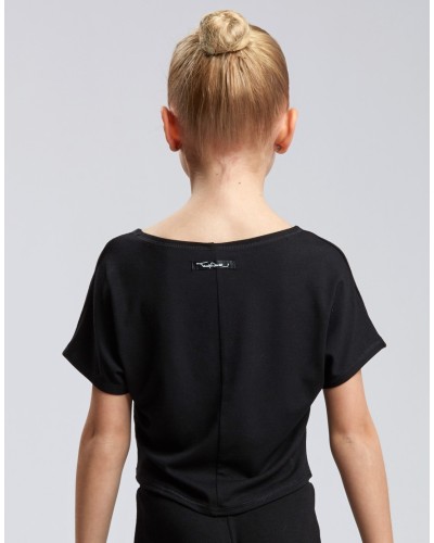 T-shirt AGILE JR – TEMPS DANSE – Enfant – Noir – Pour Danse, Yoga, Fitness