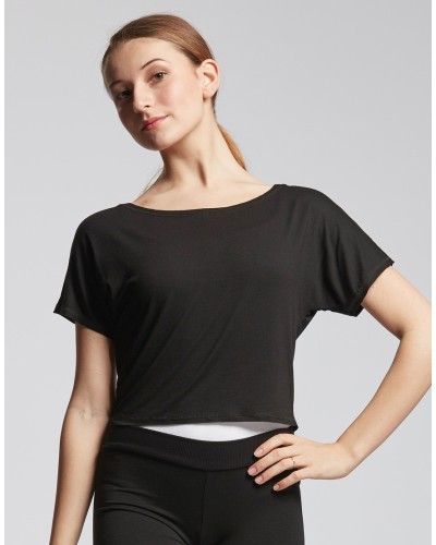 T-shirt noir AGILE femme de Temps Danse