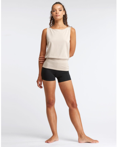 Débardeur GRACE – TEMPS DANSE – Sable – Dos Croisé – Yoga & Danse
