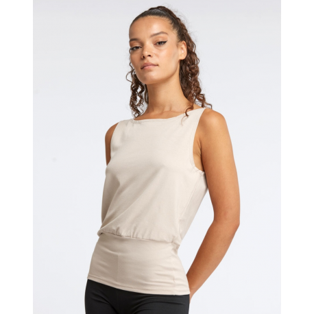 Débardeur GRACE – TEMPS DANSE – Sable – Dos Croisé – Yoga & Danse
