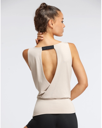 Débardeur GRACE – TEMPS DANSE – Sable – Dos Croisé – Yoga & Danse