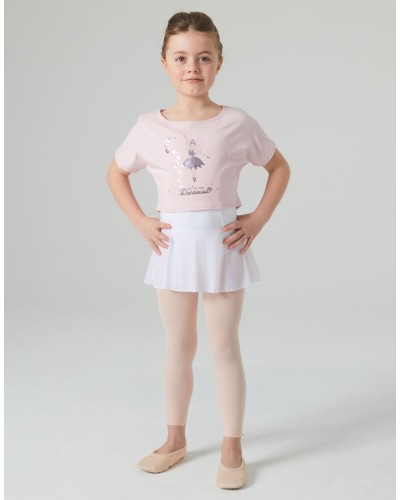 T-shirt court enfant rose Temps Danse AGILE JR FÉE