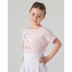 T-shirt court enfant rose Temps Danse AGILE JR FÉE