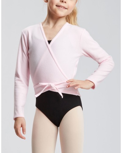 Cache-cœur enfant DARLING JR – Temps Danse – Polaire – Rose / Blanc