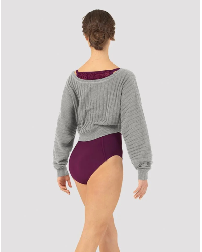 Pull Gris Everlyn – BLOCH – Échauffement & Danse – Coupe courte