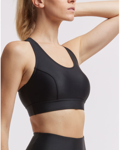 Brassière PASSION – Temps Danse – Noir / Bleu – Yoga, Danse, Fitness