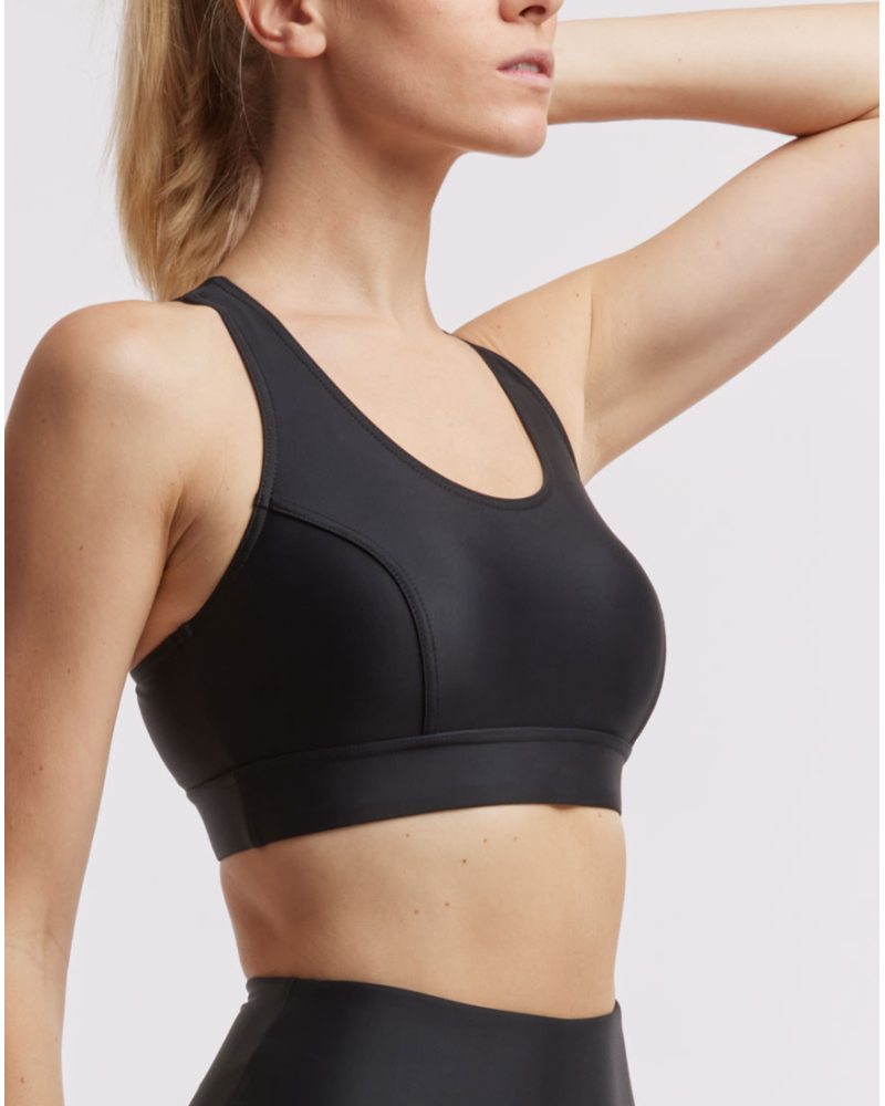 Brassière PASSION – Temps Danse – Noir / Bleu – Yoga, Danse, Fitness