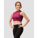 Brassière de danse BLOCH Z0195 Natalia – Dos nu, dentelle et maille – Rose foncé