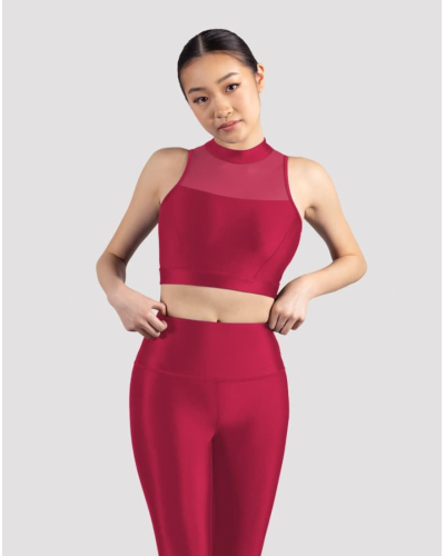 Brassière BLOCH M2193L Mirella Glow – Col haut, dos maille – Cerise