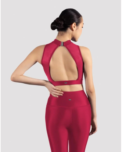 Brassière BLOCH M2193L Mirella Glow – Col haut, dos maille – Cerise