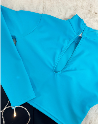 Brassière de danse manches longues col officier - BLOCHOI par Vicard