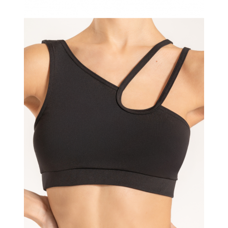Brassière asymétrique Noir BREE – Dansez-Vous 