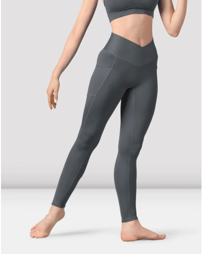 Legging femme à panneaux torsadés P8458 – BLOCH