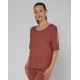 T-shirt côtelé RIM Temps Danse – Manches fendues – Terracotta ou Gris