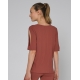 T-shirt côtelé RIM Temps Danse – Manches fendues – Terracotta ou Gris