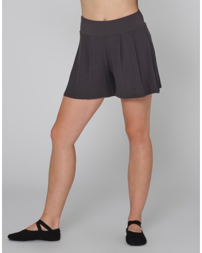 Short fluide ROXANE Temps Danse – Côtelé fluide – Terracotta ou Gris