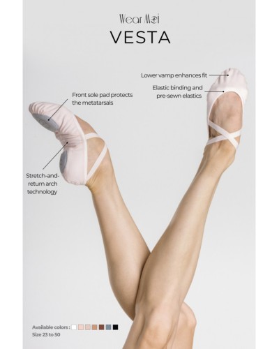 Demi-pointes Vesta en toile stretch WEAR MOI – Dark Pink