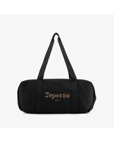Sac de danse noir en coton noir REPETTO - Modèle Moyen
