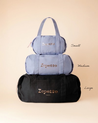 Sac polochon large Repetto gris métallisé