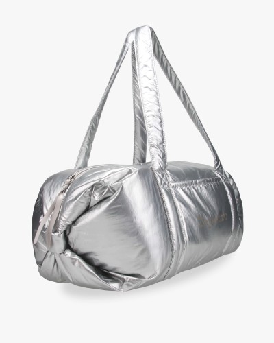 Sac polochon large Repetto gris métallisé