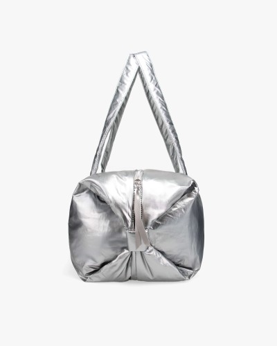 Sac polochon large Repetto gris métallisé
