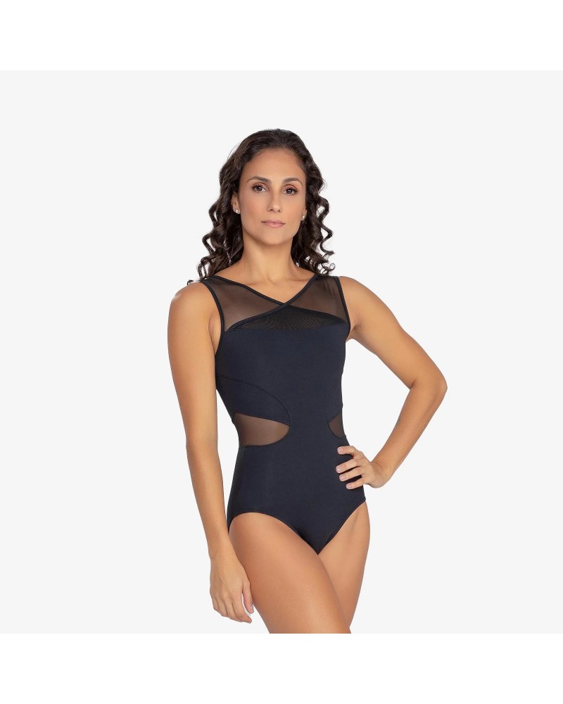 Justaucorps asymétrique noir So Dança BY01