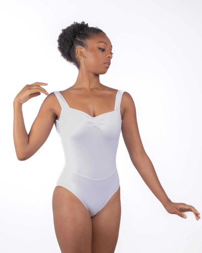 Justaucorps enfant Ballet Rosa Inaya – Blanc avec dentelle